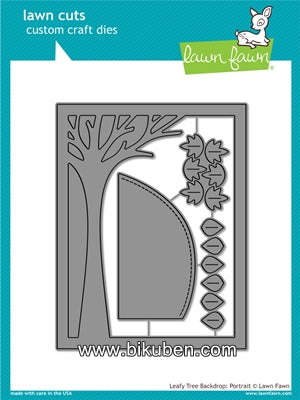 Lawn Fawn - Cuts Cusom Craft Dies - Leafy Tree Backdrop - Portrait