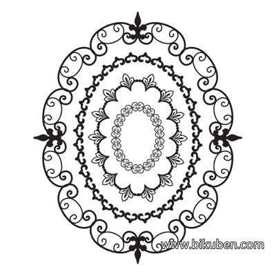 Spellbinders - Cling Mount Stamp - Oval Opulence
