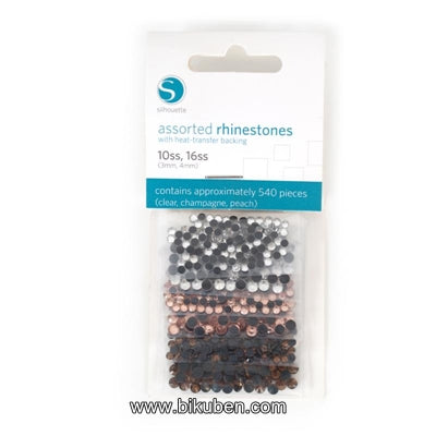 Silhouette - Rhinestones - Assorted (Clear, Champagne, Pink) 