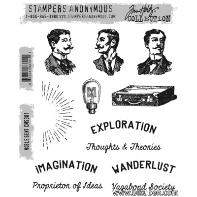 Tim Holtz Collection - Cling Stamps - Noble Gent