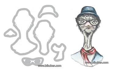 Sizzix - Tim Holtz Alterations - Thinlits - Hipster Ostrich Dies