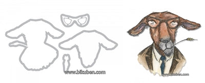 Sizzix - Tim Holtz Alterations - Thinlits - Hipster Goat Dies