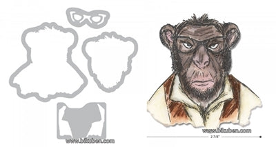 Sizzix - Tim Holtz Alterations - Thinlits - Hipster Chimp Dies
