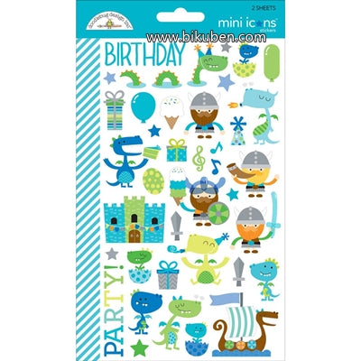 Doodlebug - Dragon Tail - Mini Icon Stickers