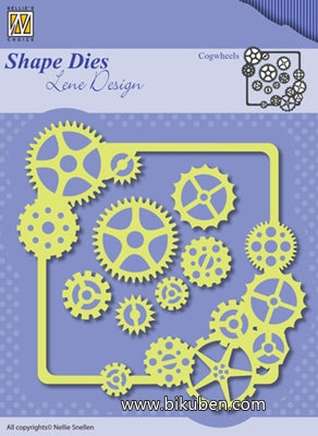 Nellie Snellen - Lene Design Dies - Cogs with Frame