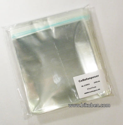 Cellofan Poser - Klare Konvolutter - 17cm x 17cm