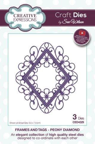 Creative Expressions - Frames and Tags - Peony Diamond Dies