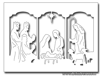 Frantic Stamper - Triptych Nativity Card Panel - Dies