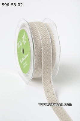 May Arts - Bånd - White Edge - Natural - Medium  - Metervis