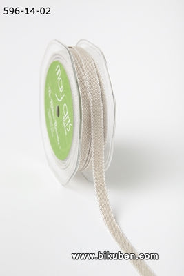 May Arts - Bånd - White Edge - Natural - Small  - Metervis