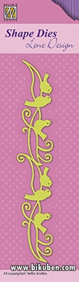 Nellie Snellen - Lene Design Dies - Bird Flourish Border