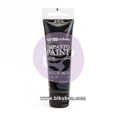 Prima - Art Alchemy by Finnabair - Heavy Body Acrylic Paints - Impasto Paint - Pitch Black