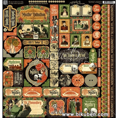Graphic45 - Master Detective - Stickers 12x12"