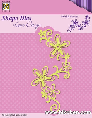 Nellie Snellen - Lene Design Dies - Swirl and Flowers