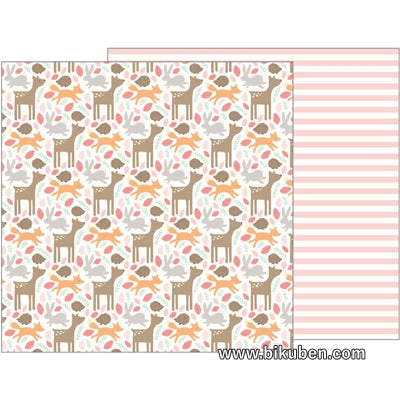 American Crafts - Lullaby - Baby Girl - Woodlands 12x12"