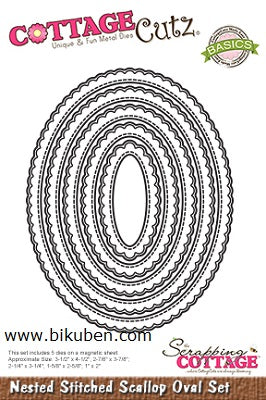 CottageCutz - Nested Stitched Scallop Oval