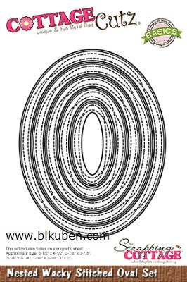 CottageCutz - Nested Wacky Stitched Oval