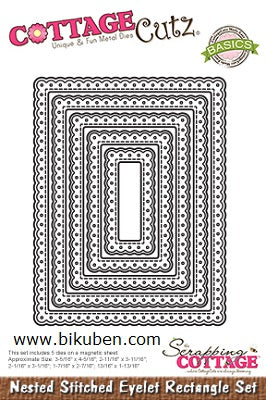CottageCutz - Nested Stitched Eyelet Rectangle