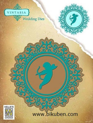 Nellie Snellen - Vintasia Die - Frame w/Cupid