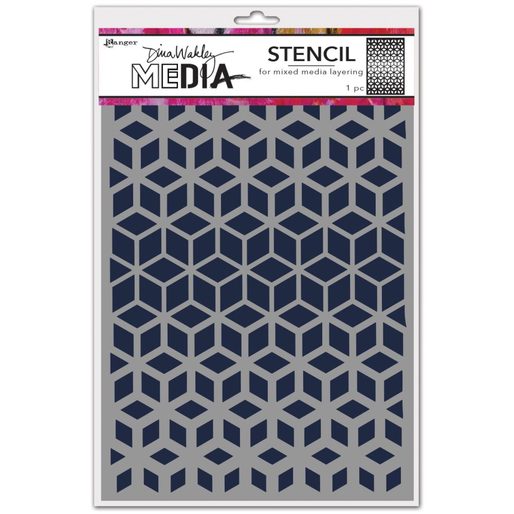 Dina Wakley Media - Stencil - Cubed