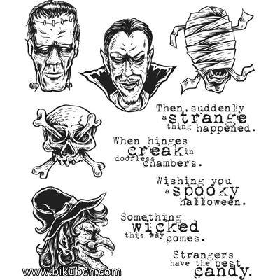 Tim Holtz Collection - Cling Stamps - Monstrous