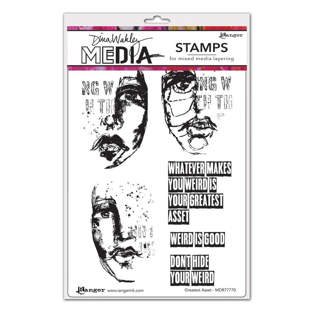 Dina Wakley Media - Stamps - Greatest Asset