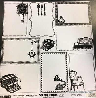 Hambly - Decor Notes Black Overlay 12 x 12"