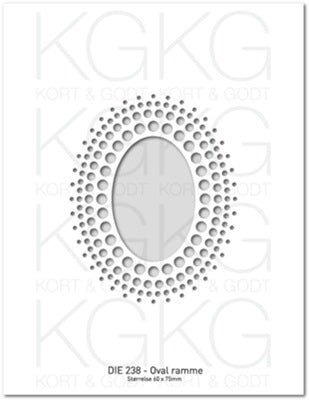 Kort & Godt - Dies - Oval Ramme