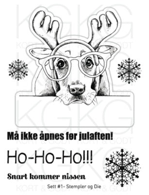 Kort & Godt - Stempler og Die - Hund Jul