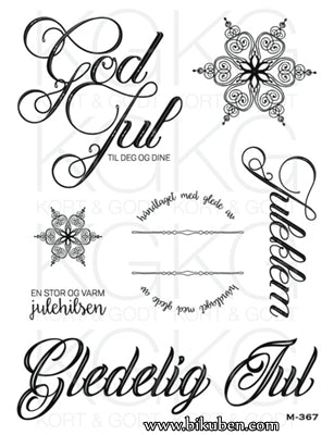 Kort & Godt - Clearstamps  Medium Plate - Gledelig Jul