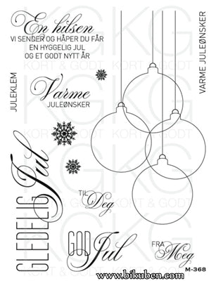 Kort & Godt - Clearstamps Medium Plate - Julekuler