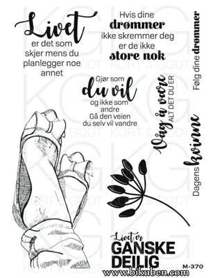 Kort & Godt - Clearstamps Medium Plate - Livet