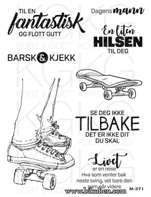 Kort & Godt - Clearstamps  Medium Plate - Dagens Mann