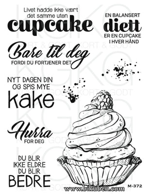 Kort & Godt - Clearstamps  Medium Plate - Cupcake