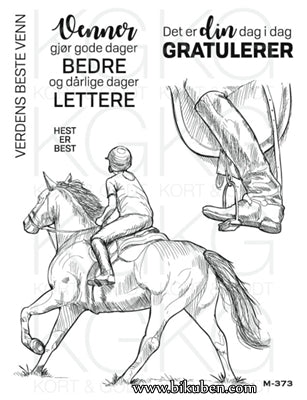 Kort & Godt - Clearstamps  Medium Plate - Hest er Best