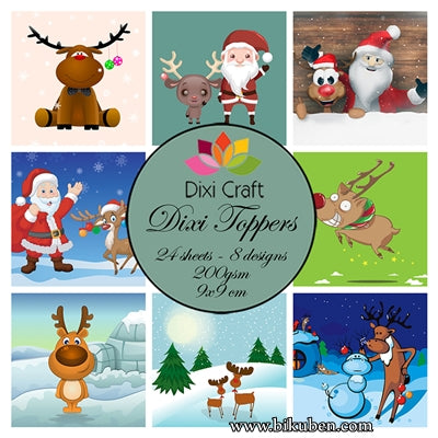 Dixi Craft - Toppers - Christmas - Cartoons (9cm x 9cm)