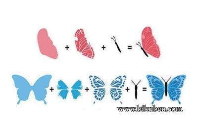 Nellie Snellen - Clearstamp - Layered - Butterflies