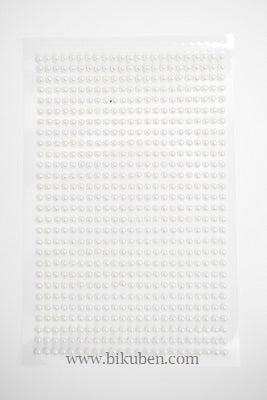 Kort og Godt - Perle Stickers - Krem   3mm