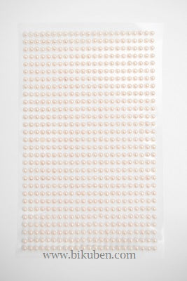 Kort og Godt - Perle Stickers - Rosa   3mm