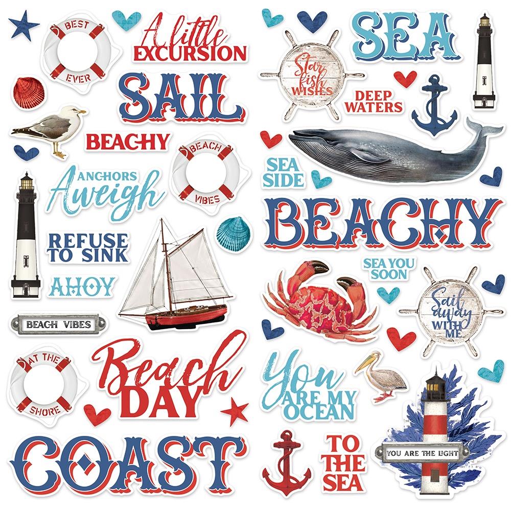 Simple Stories - Simple Vintage Seas - Foam Stickers