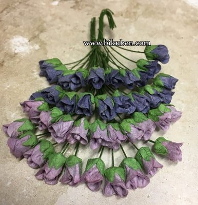 Papirdesign - Lukket Rose - Dus Lilla