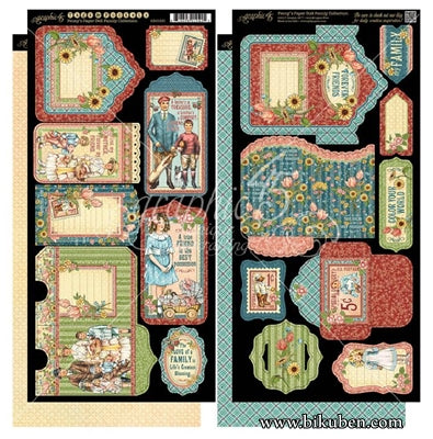 Graphic45 - Penny's Paper Doll Family - Tags & Pockets