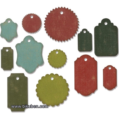 Sizzix - Tim Holtz Alterations - Thinlits - Gift Tags