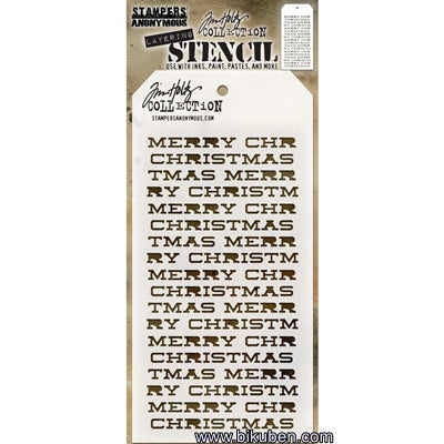 Tim Holtz - Stencil - Merry Christmas