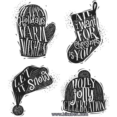 Tim Holtz Collection - Cling Stamps - Carved Christmas 1