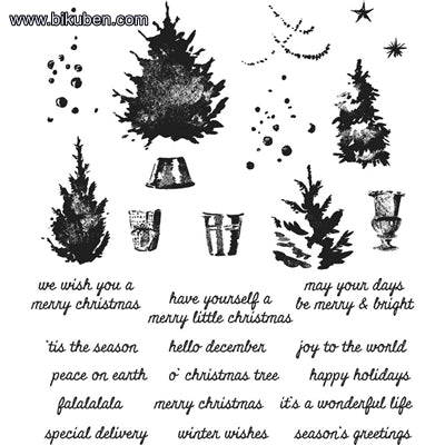 Tim Holtz Collection - Cling Stamps - Watercolor Trees