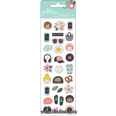 American Crafts - Girl Squad - Puffy Stickers