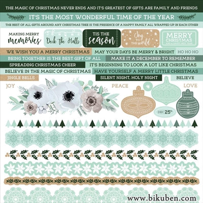 KaiserCraft - Mint Wishes - Sticker Sheet 12x12"