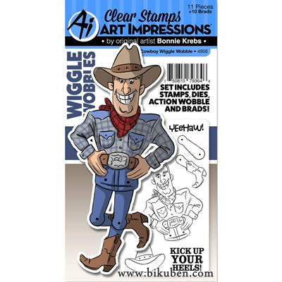 Art Impression - Clearstamp - Wiggle Wobbles - Cowboy Set