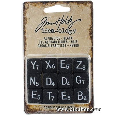 Tim Holtz - Idea-Ology - Alpha Dice - Black/White